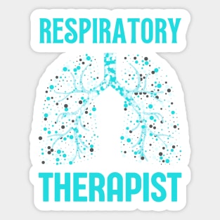 Respiratory Therapist Cyan Lung Sticker